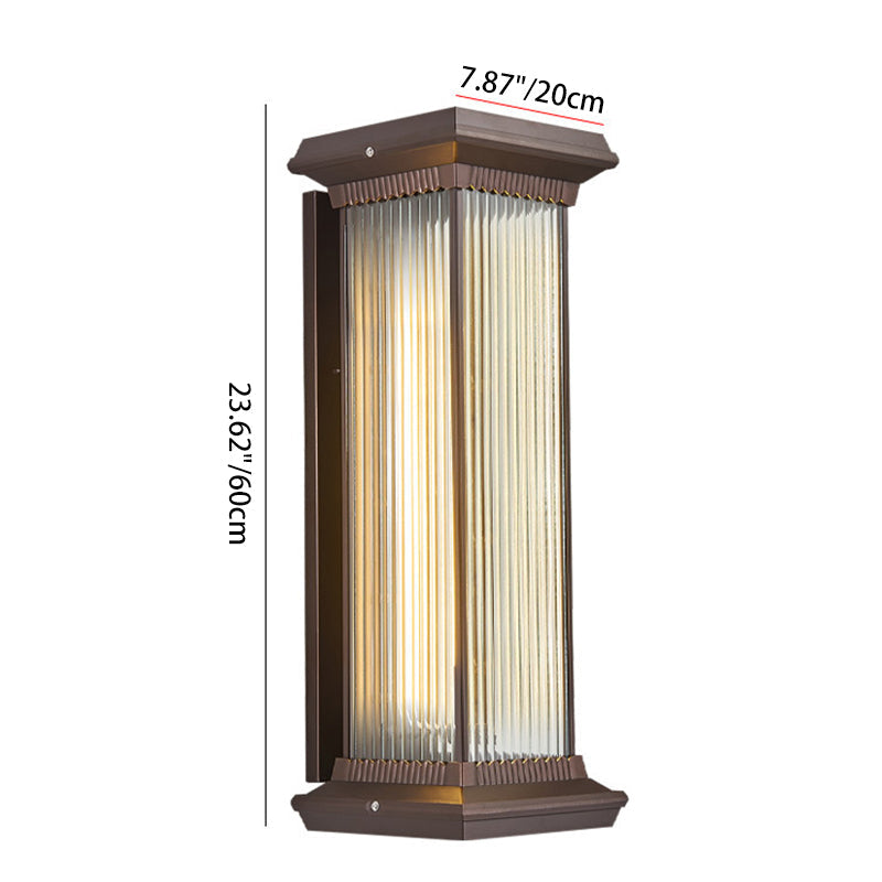 Waterproof Glass 1/2 Light Outdoor Wall Sconce Lamp