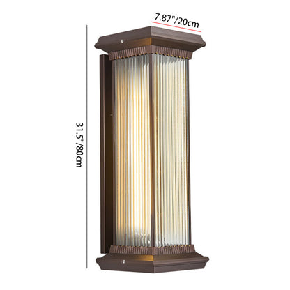 Waterproof Glass 1/2 Light Outdoor Wall Sconce Lamp