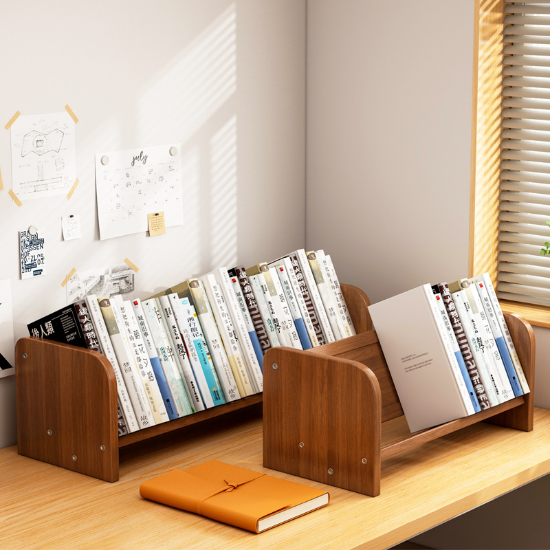 Contemporary Fiberboard Bamboo Bookshelf