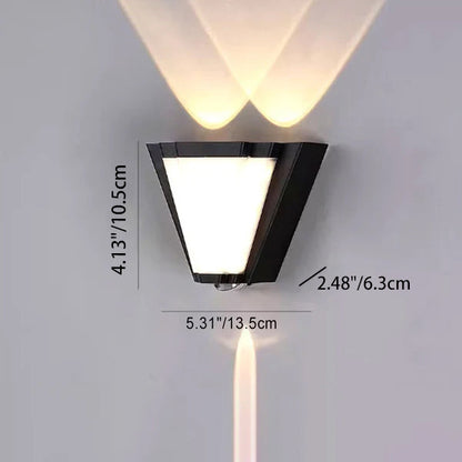Simplicity Aluminum Acrylic Triangle LED Wall Sconce Lamp