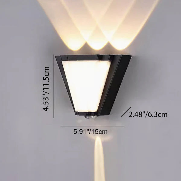 Simplicity Aluminum Acrylic Triangle LED Wall Sconce Lamp