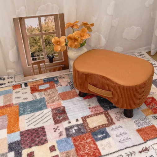Contemporary Fabric Footstool
