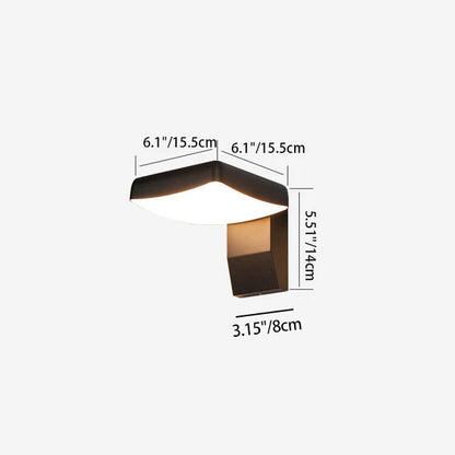 Modern Minimalist Waterproof Rotatable Aluminum PC Square Round LED Wall Sconce Lamp For Outdoor Patio