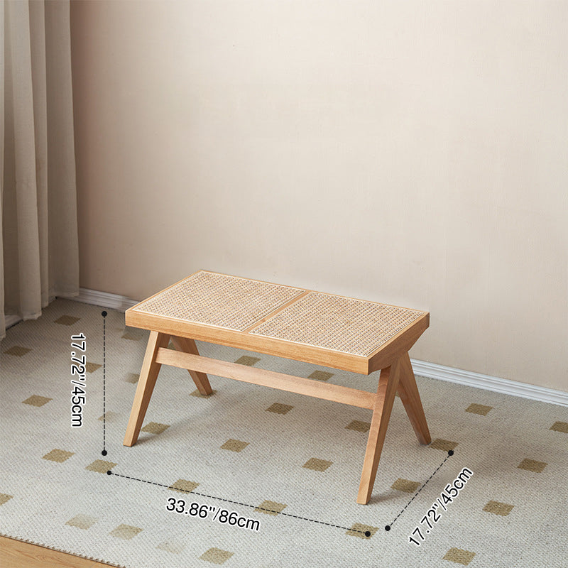 Traditional Rattan Bench