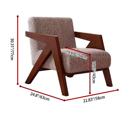 Traditional Solid Wood Accent Chair