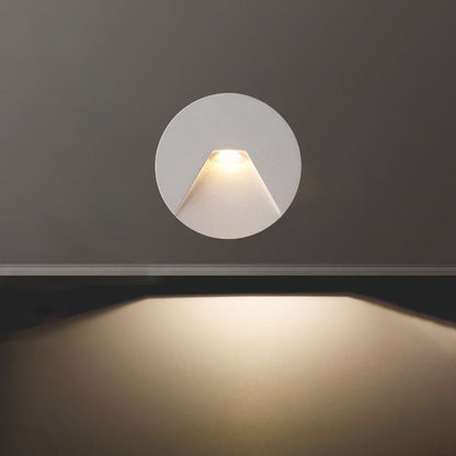 Minimalist Aluminum Round Recessed LED Wall Sconce Lamp