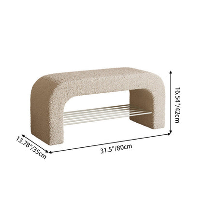 Modern Fabric Iron Bench
