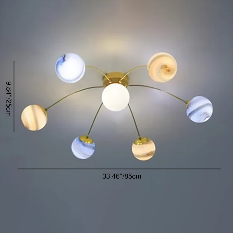 Contemporary Moon Ceiling Light