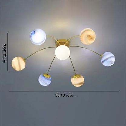 Contemporary Moon Ceiling Light