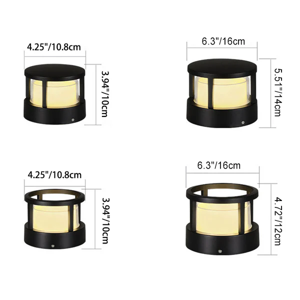 Industrial Aluminum Cylinder LED Outdoor Lawn Light