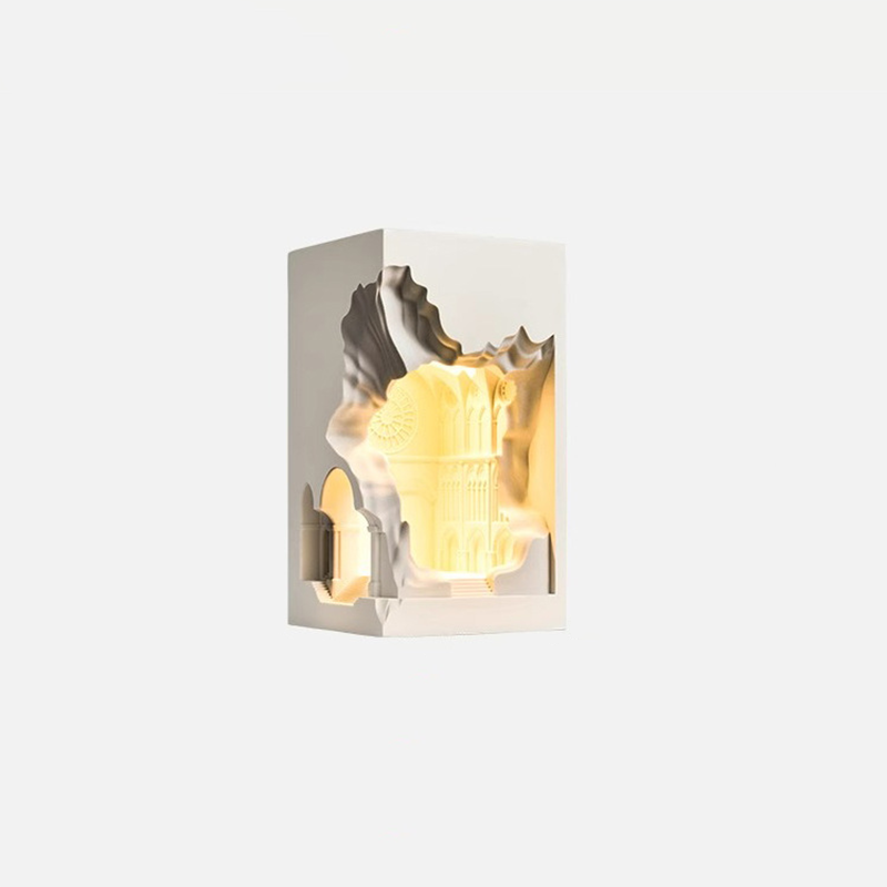 Plaster Castle Palace 1-Light Embedded Wall Sconce Lamp