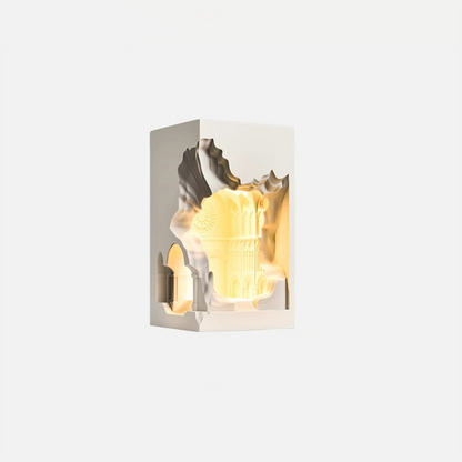 Plaster Castle Palace 1-Light Embedded Wall Sconce Lamp