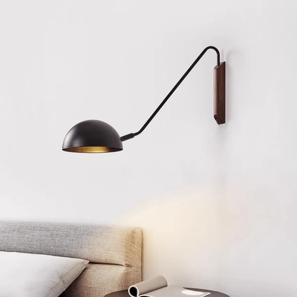 Industrial Hemisphere Iron 1-Light Wall Sconce Lamp