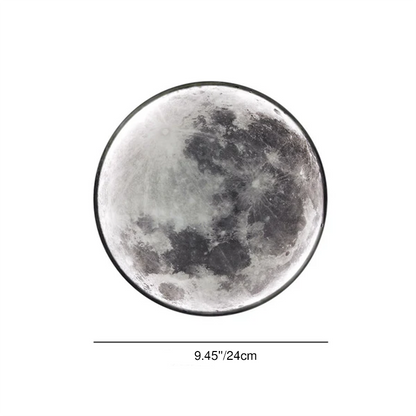 Round Moon Pattern Iron Acrylic LED Wall Sconce Lamp