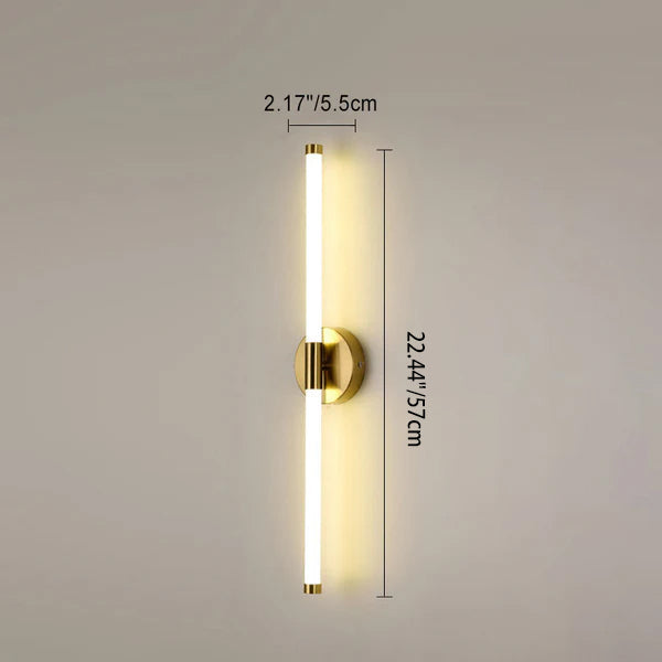 Round Base Long Strip Iron Silicone LED Wall Sconce Lamp
