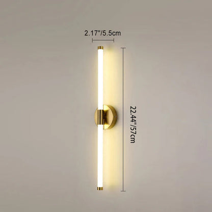 Round Base Long Strip Iron Silicone LED Wall Sconce Lamp
