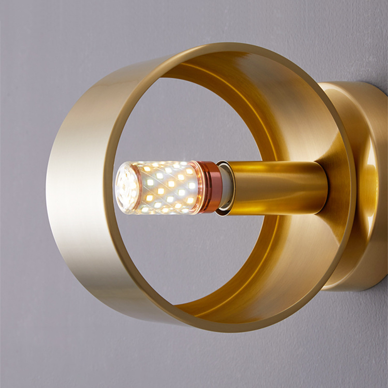 Round Full Copper Hardware 1 - Light Wall Sconce Lamp