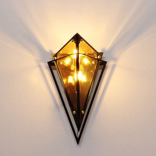 Modern Creative Glass Triangle 1-Light Wall Sconce Lamp
