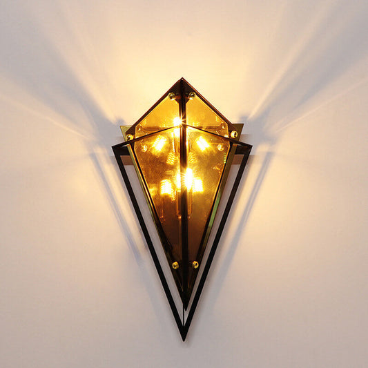 Modern Creative Glass Triangle 1-Light Wall Sconce Lamp