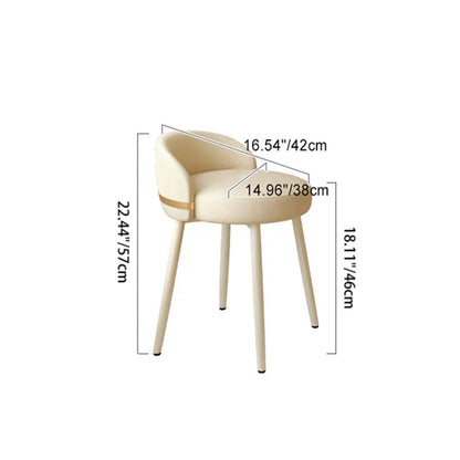 Contemporary Scandinavian Leather Vanity Stool
