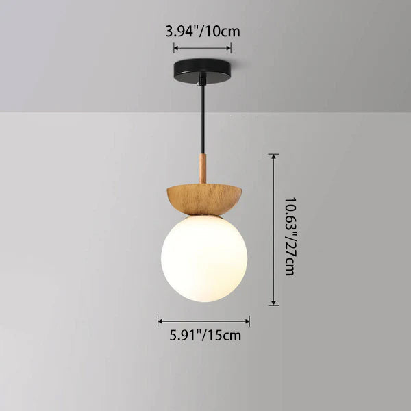 Modern Minimalist Glass Orb Semi-Flush Mount/Pendant Light