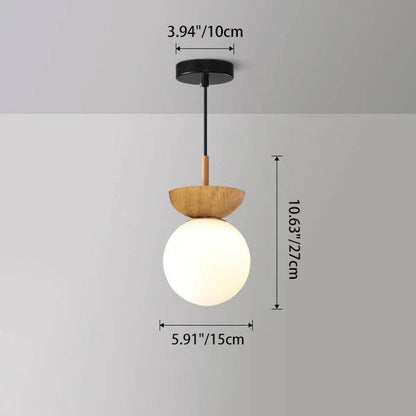 Modern Minimalist Glass Orb Semi-Flush Mount/Pendant Light