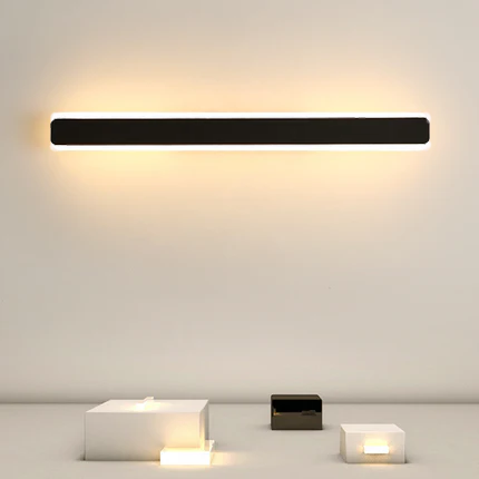 Minimalist Rectangular Iron Acrylic LED Wall Sconce Lamp