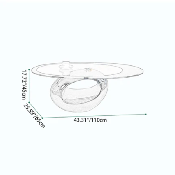Modern ABS Glass Coffee Table