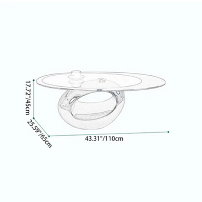 Modern ABS Glass Coffee Table