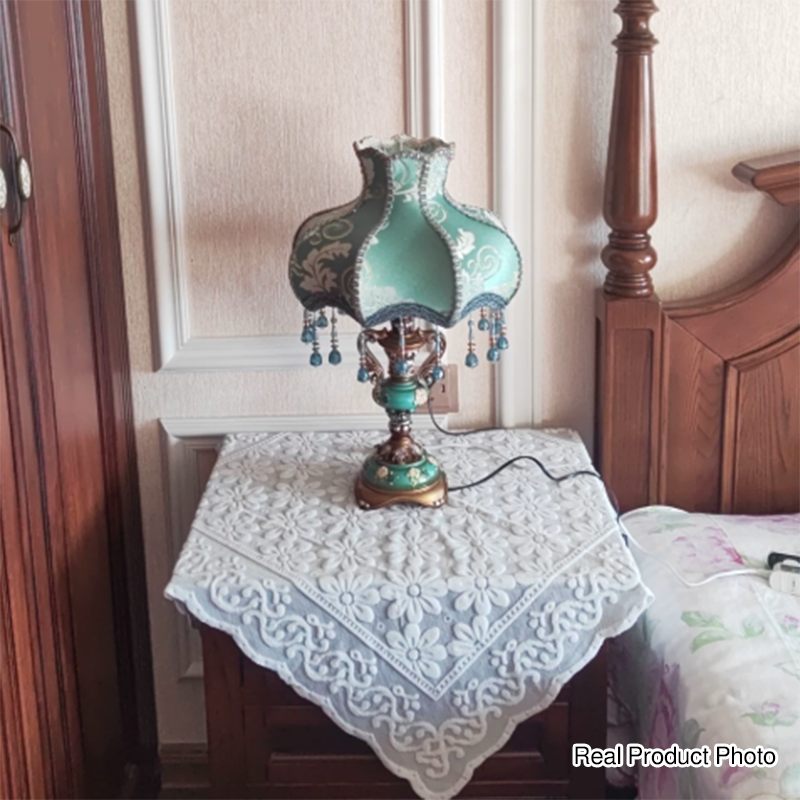 Traditional Fabric Resin Table Lamp