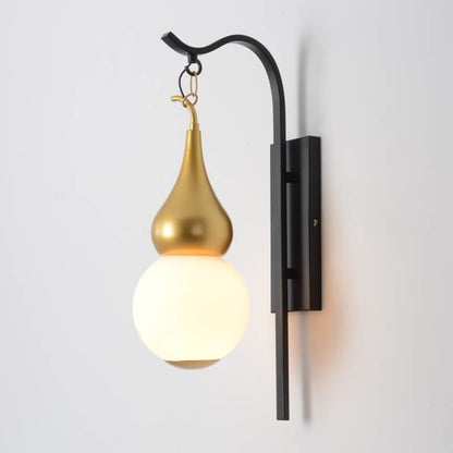 Modern Creative Glass Gourd 1-Light Wall Sconce Lamp