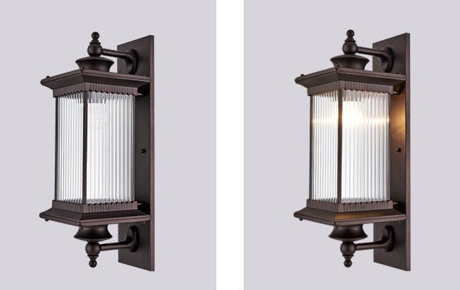 Retro Rectangular 1-Light Outdoor Waterproof Wall Sconce Lamp