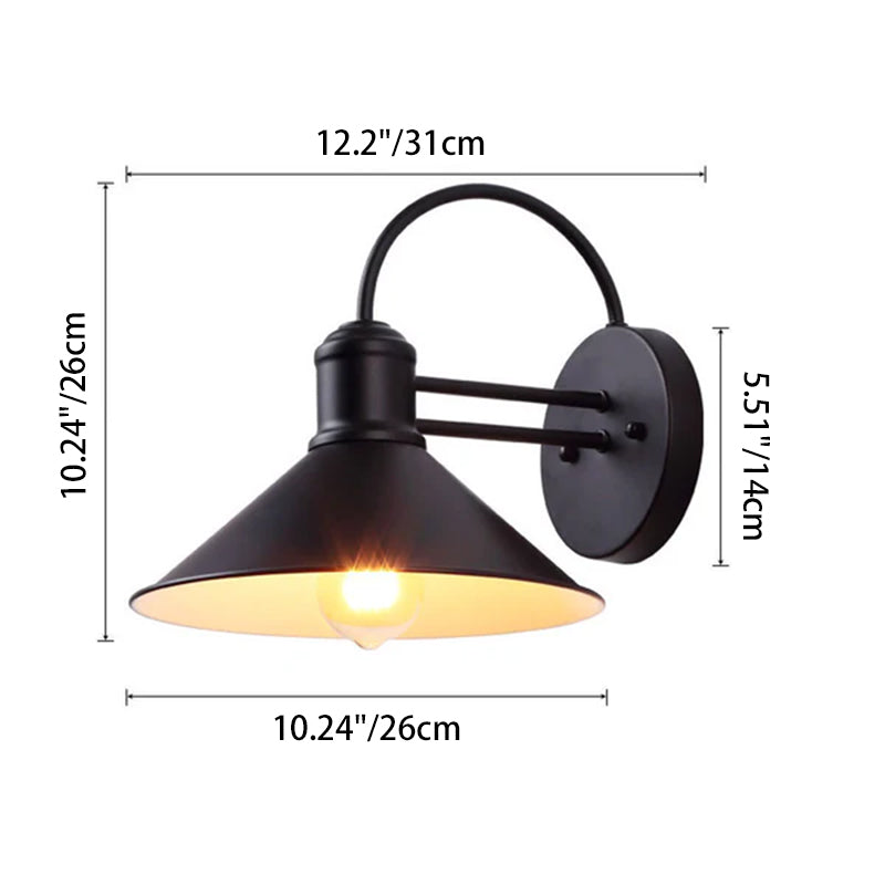 Barn Antique 1-Light Outdoor Waterproof Wall Sconce Lamp