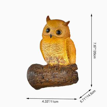Traditional Resin Animal Owl 1-Light Wall Sconce Lamp