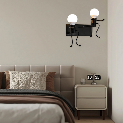 Creative Art Villain Iron 2-Light Wall Sconce Lamp