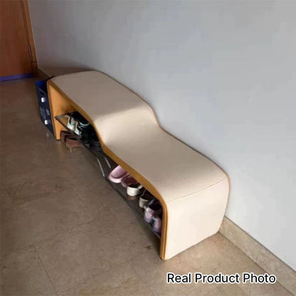 Modern Wood Solid Wood Shoe Bench