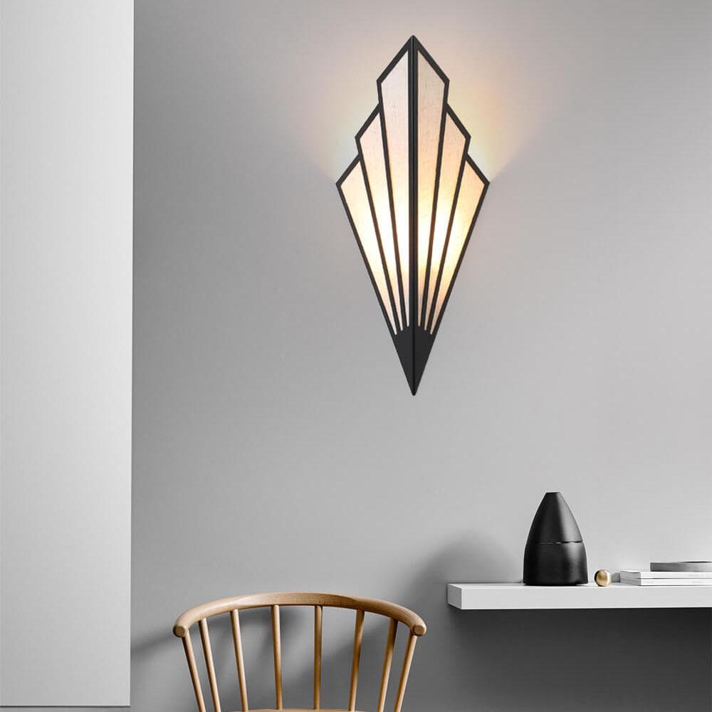 Creative Linen Scalloped Shade 1-Light Wall Sconce Lamps