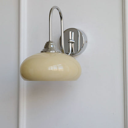 Nordic Round Dome Iron Glass 1-Light Wall Sconce Lamp