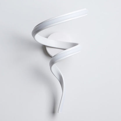 Spiral Iron Aluminium Silicone LED Wall Sconce Lamp