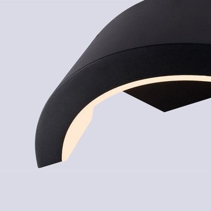 Waterproof Sensor Aluminum Moon Shape LED Wall Sconce Lamp