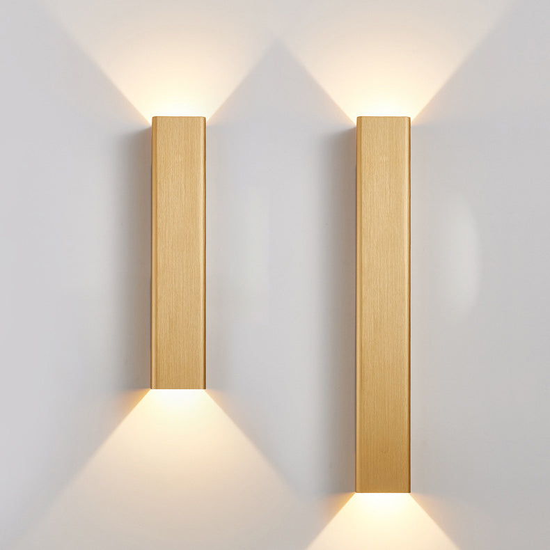 Modern Minimalist Rectangular Aluminum LED Wall Sconce Lamp