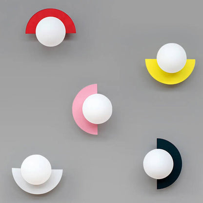 Modern Minimalist Glass Globe 1-Light Wall Sconce