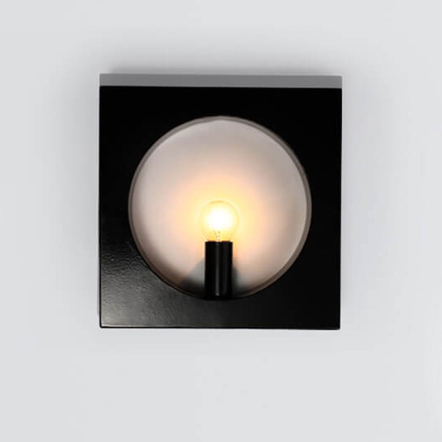 Creative Square Round Iron 1-Light Wall Sconce Lamp