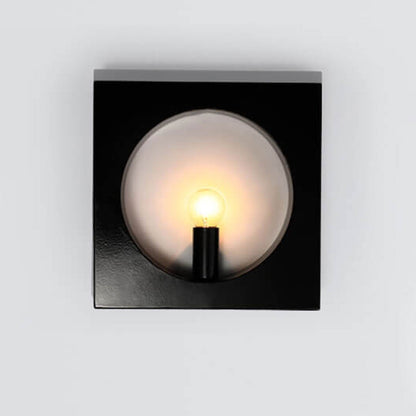 Creative Square Round Iron 1-Light Wall Sconce Lamp