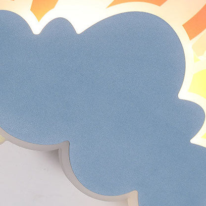 Kids Air Balloon Clouds Iron Acrylic LED Wall Sconce Lamp