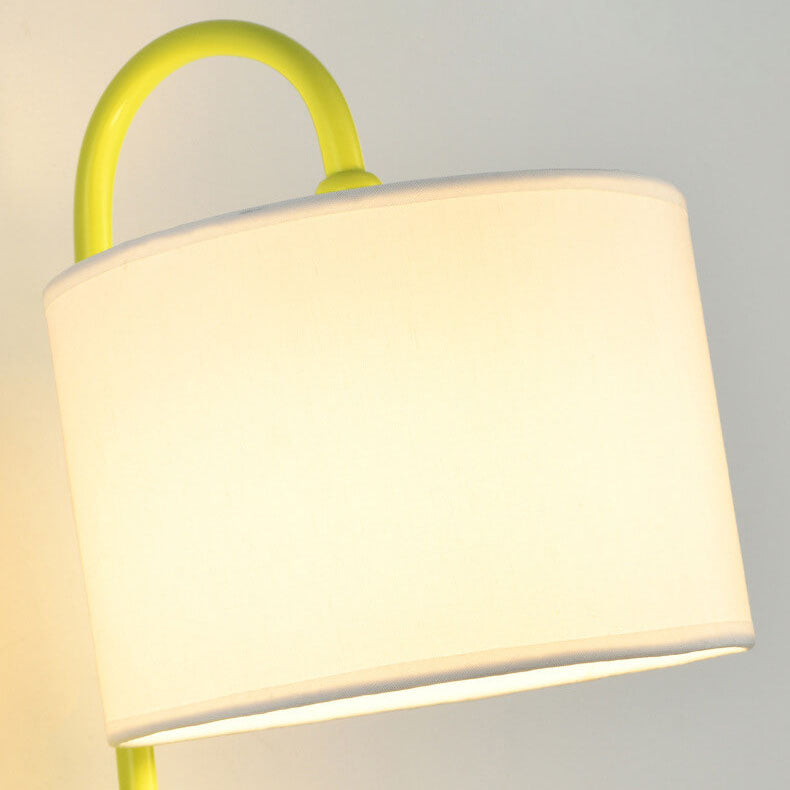 Angel Resin Round Fabric 1-Light Wall Sconce Lamp