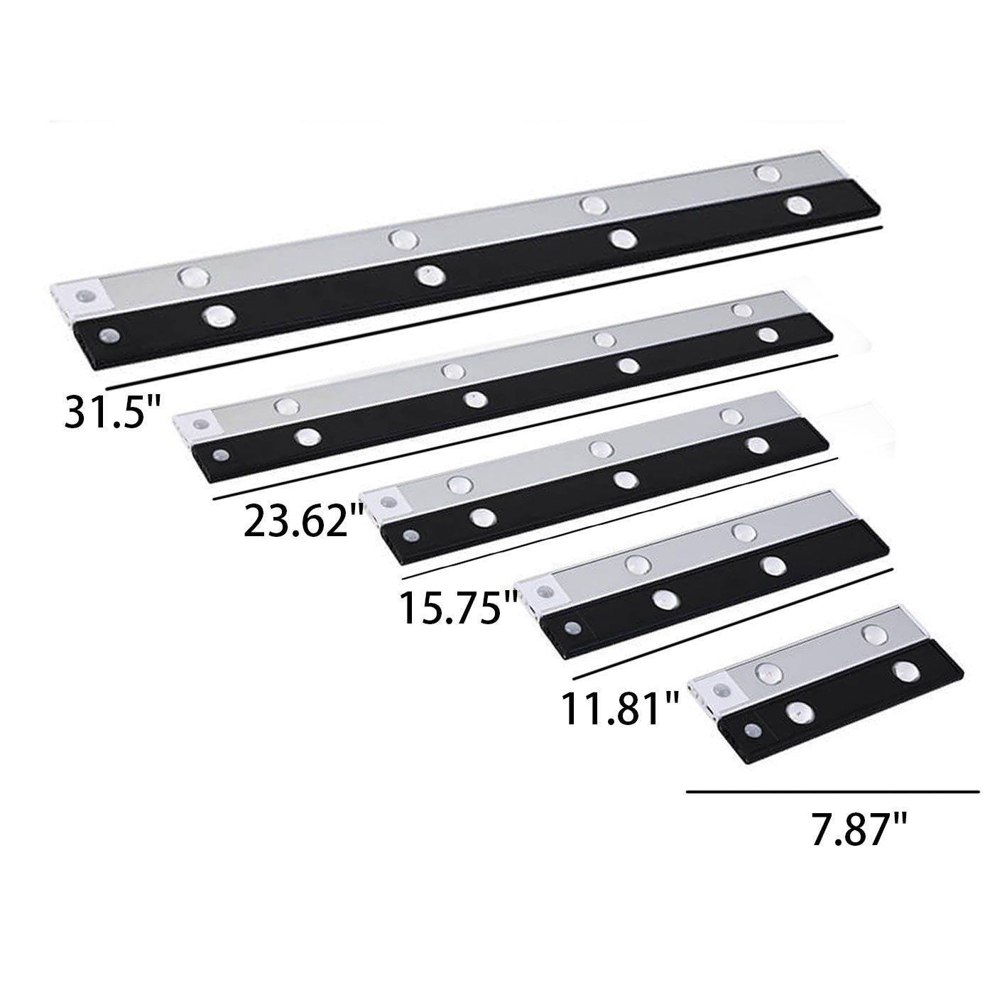 Ultra-thin Human Sensor Charging Hill Ripple Light Strip
