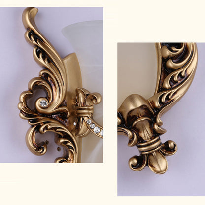 European Wings Cup Resin Glass 1-Light Wall Sconce Lamp