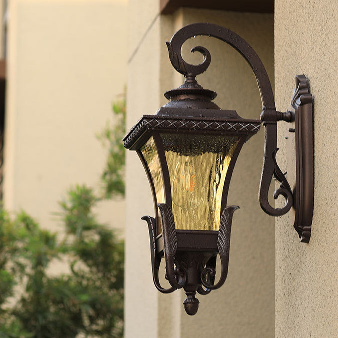 Aluminum Acrylic Shade 1-Light Waterproof Wall Sconce Lamp