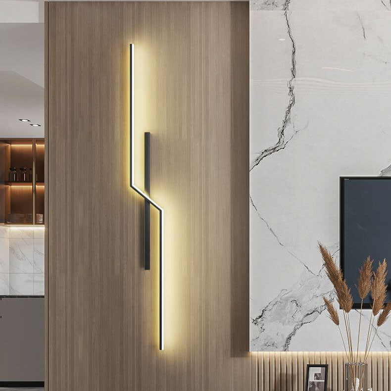 Geometry Lines Aluminum Iron Silicone LED Wall Sconce Lamp